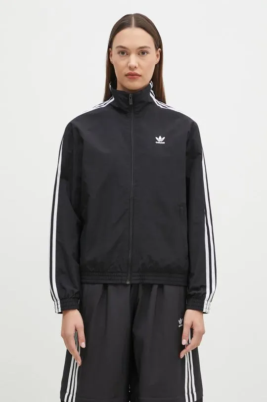 adidas Originals jacket Woven Tracktop women's black color JD5331