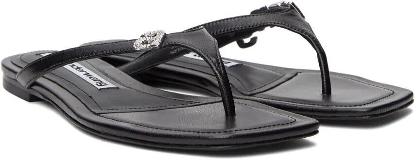 Alexander Wang Black Ivy Thong Flat Sandals