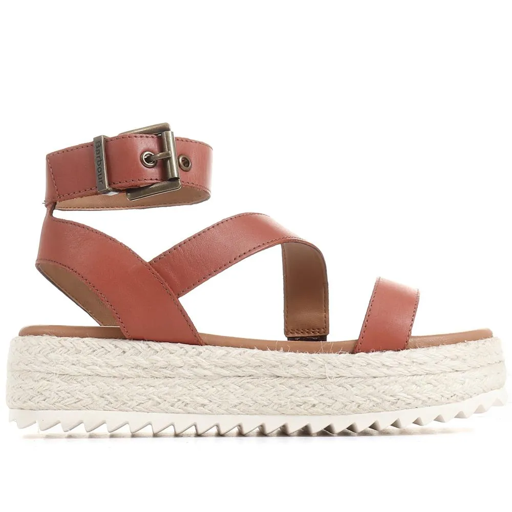 Astley Leather Platform Sandals - BARBR35518 / 321 406