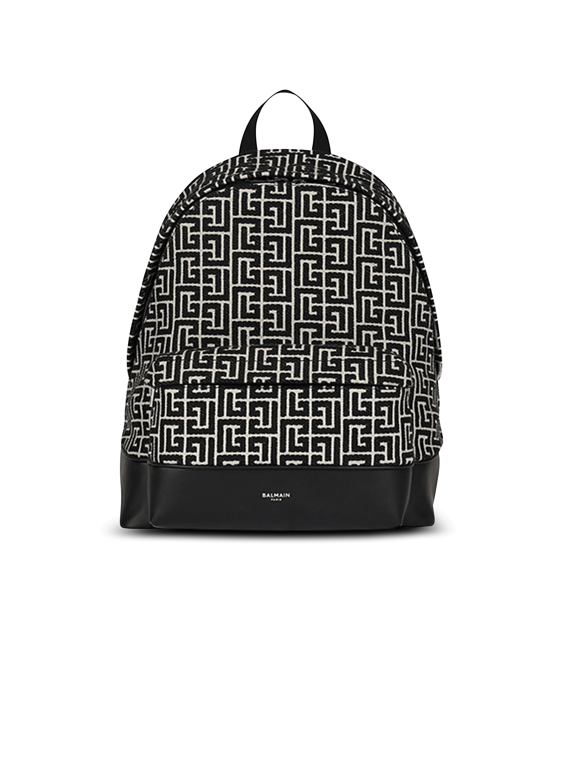 Backpack with jacquard monogram