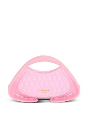 BALMAIN Elegant Mini Rose Calfskin Handbag - Small