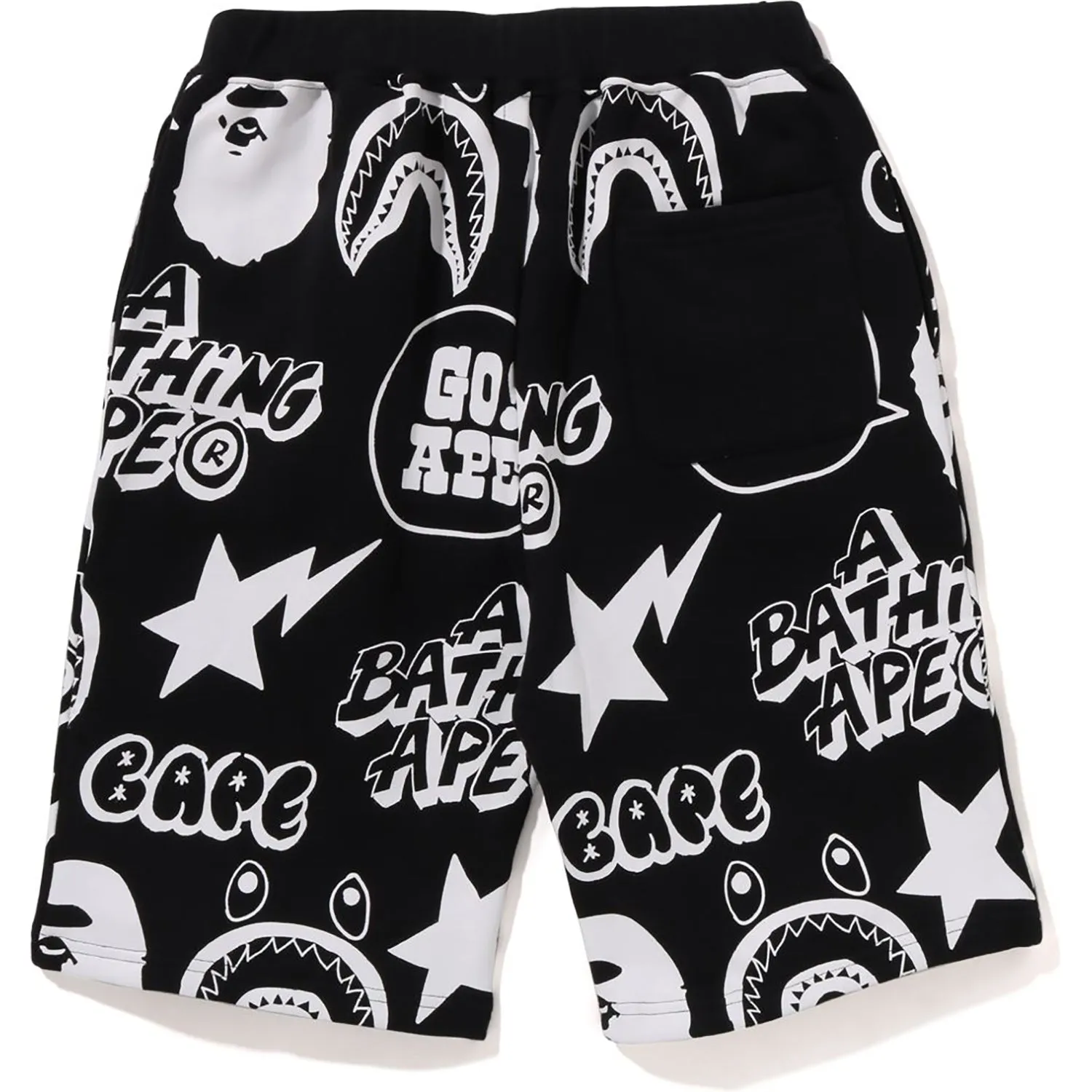 BAPE GRAFFITI PATTERN SWEAT SHORTS KIDS