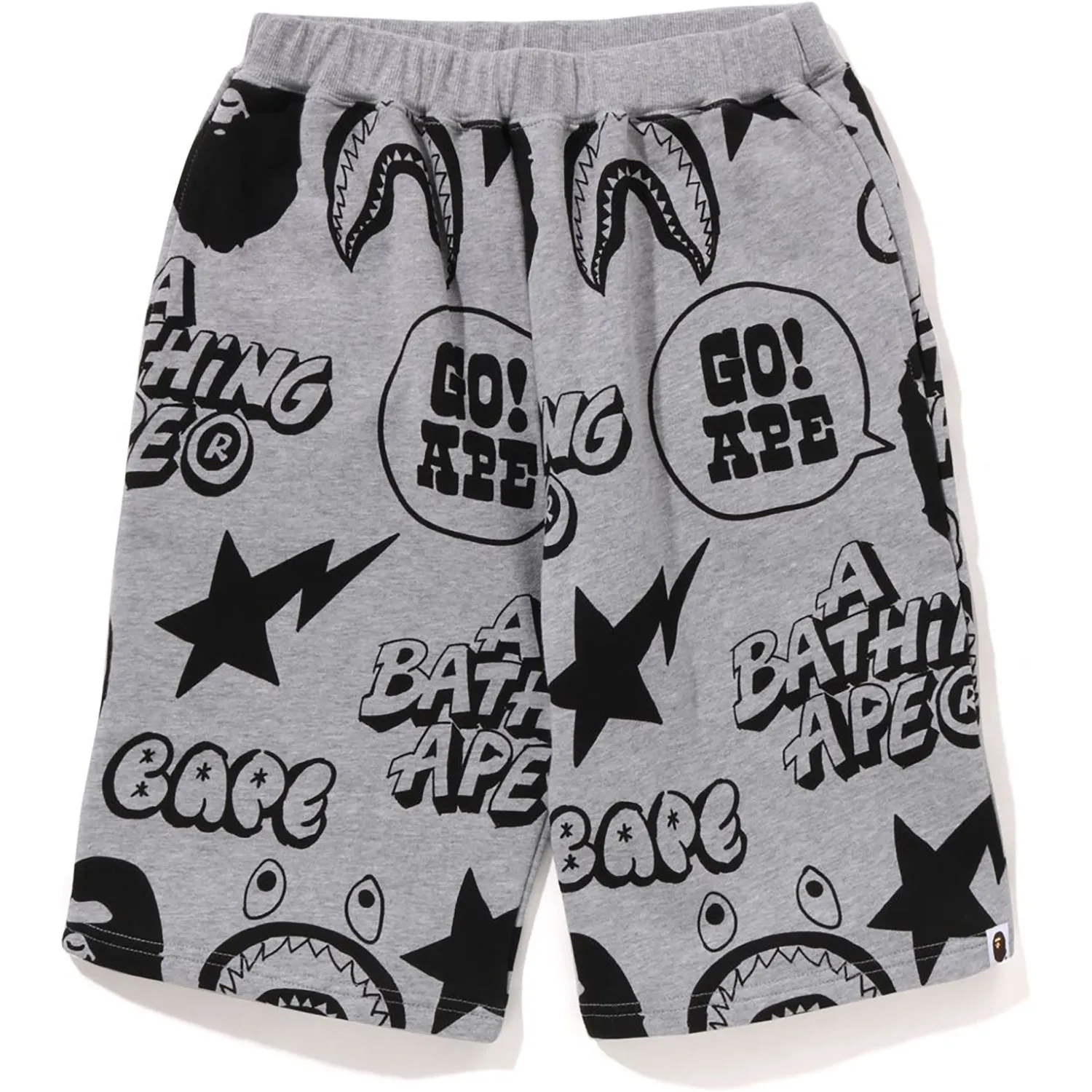 BAPE GRAFFITI PATTERN SWEAT SHORTS KIDS