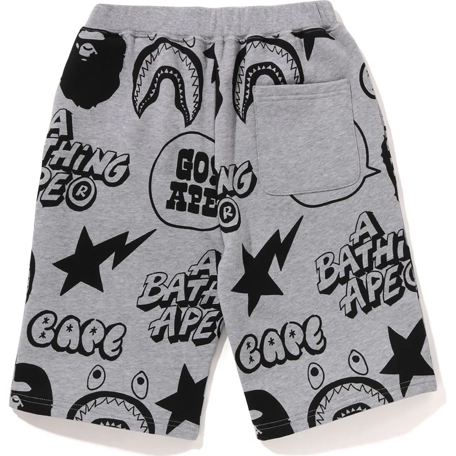 BAPE GRAFFITI PATTERN SWEAT SHORTS KIDS