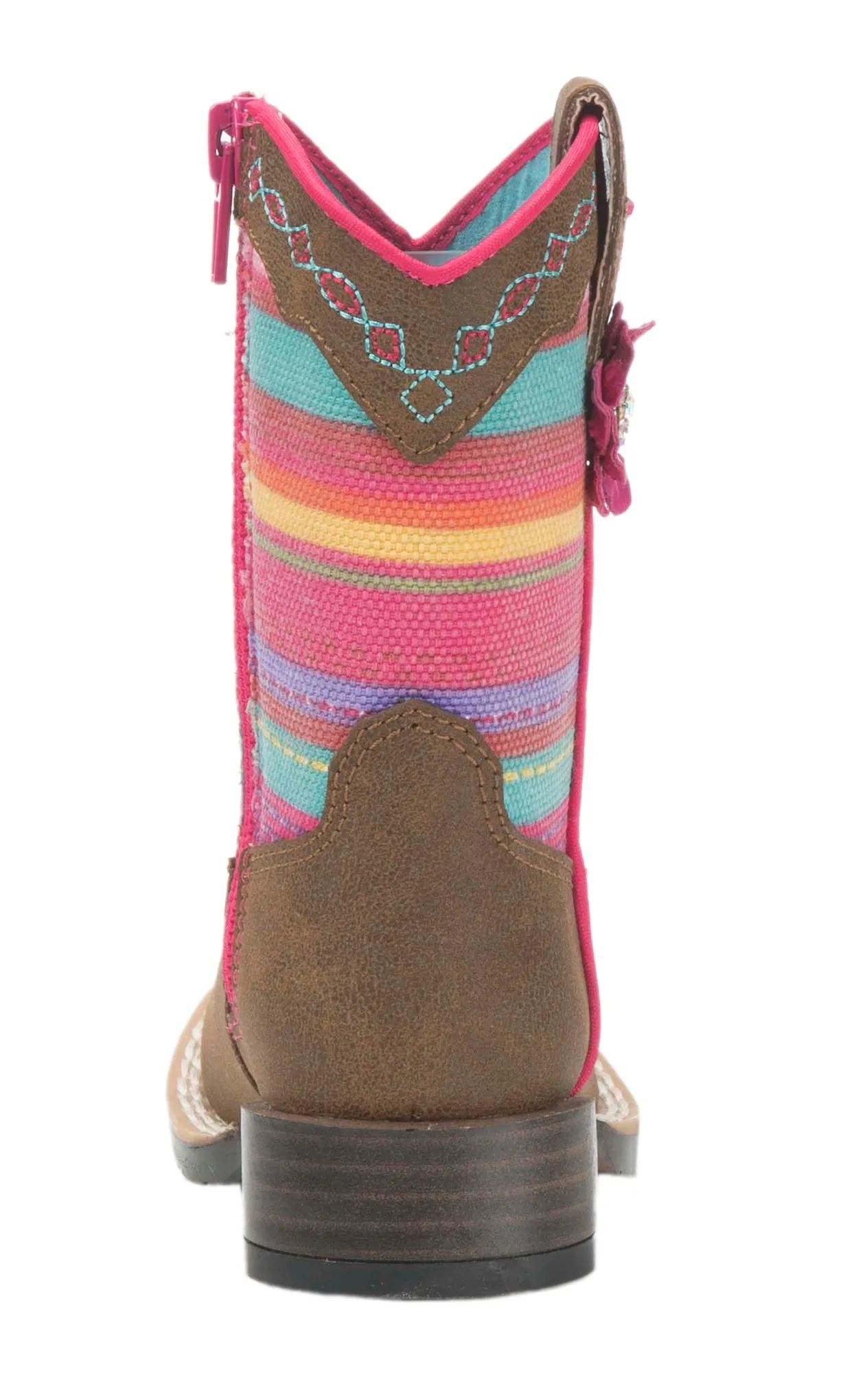 Blazin Roxx Toddler Brown and Serape Print Square Toe Cowboy Boots