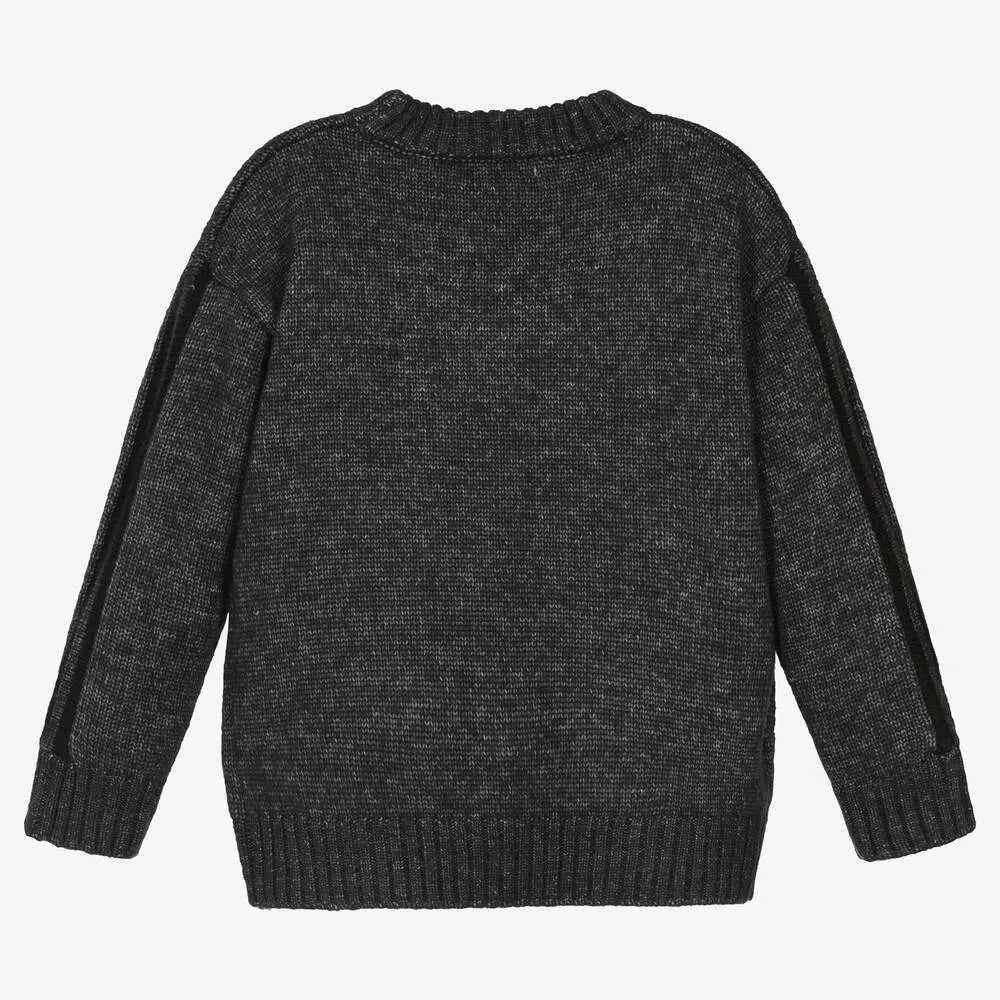 Boys Grey Knitted Sweater