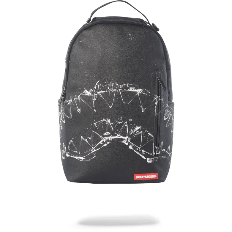 BROKEN GLASS SHARK BACKPACK - BLACK