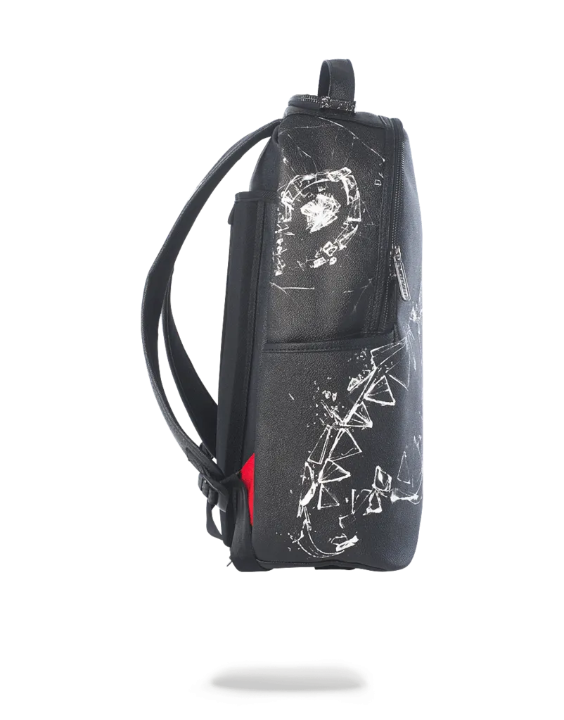 BROKEN GLASS SHARK BACKPACK - BLACK