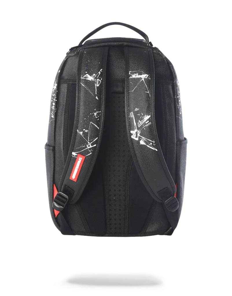 BROKEN GLASS SHARK BACKPACK - BLACK