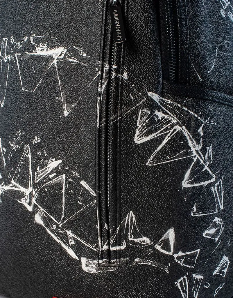 BROKEN GLASS SHARK BACKPACK - BLACK