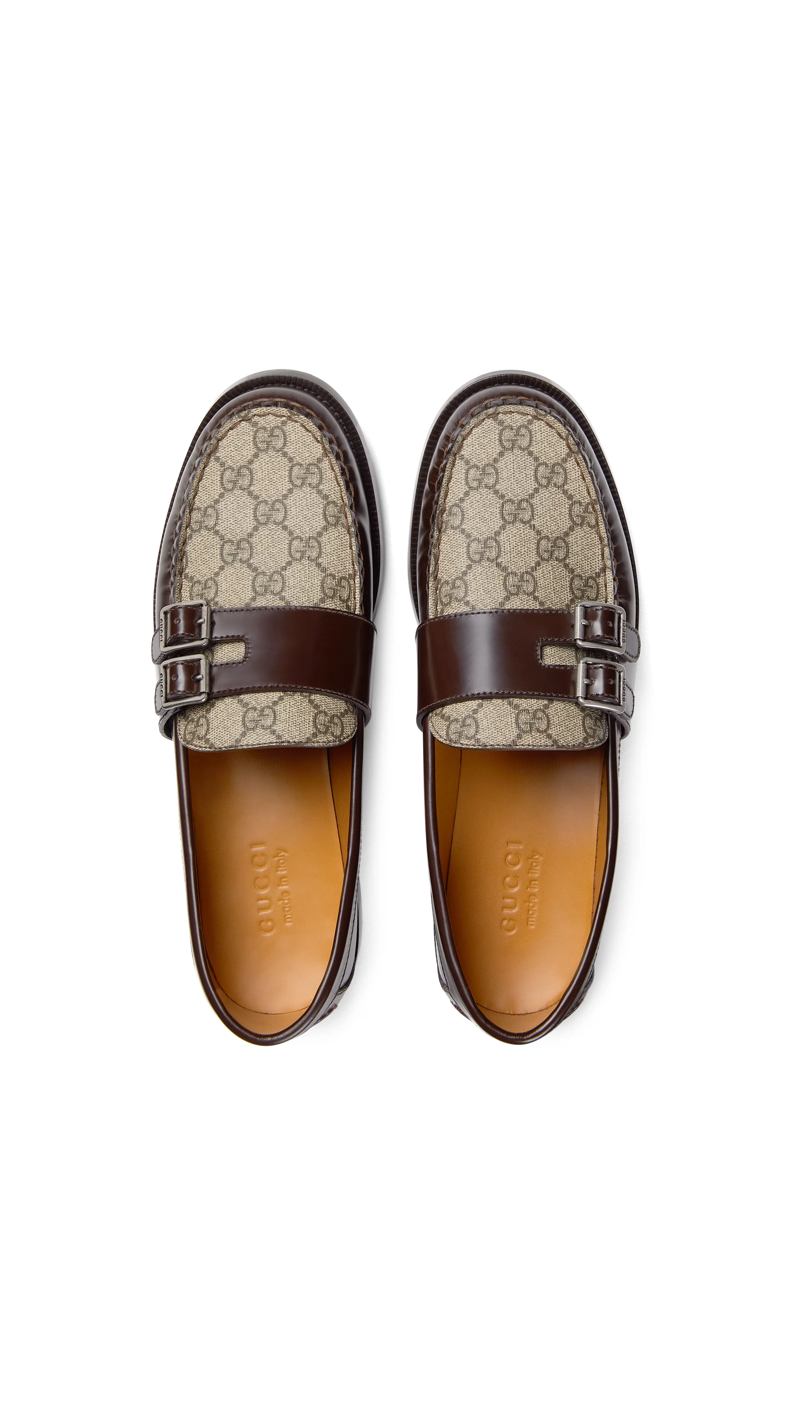 Buckle Loafer with GG - Brown