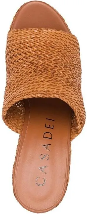 Casadei Twiga platform wedge sandals Neutrals