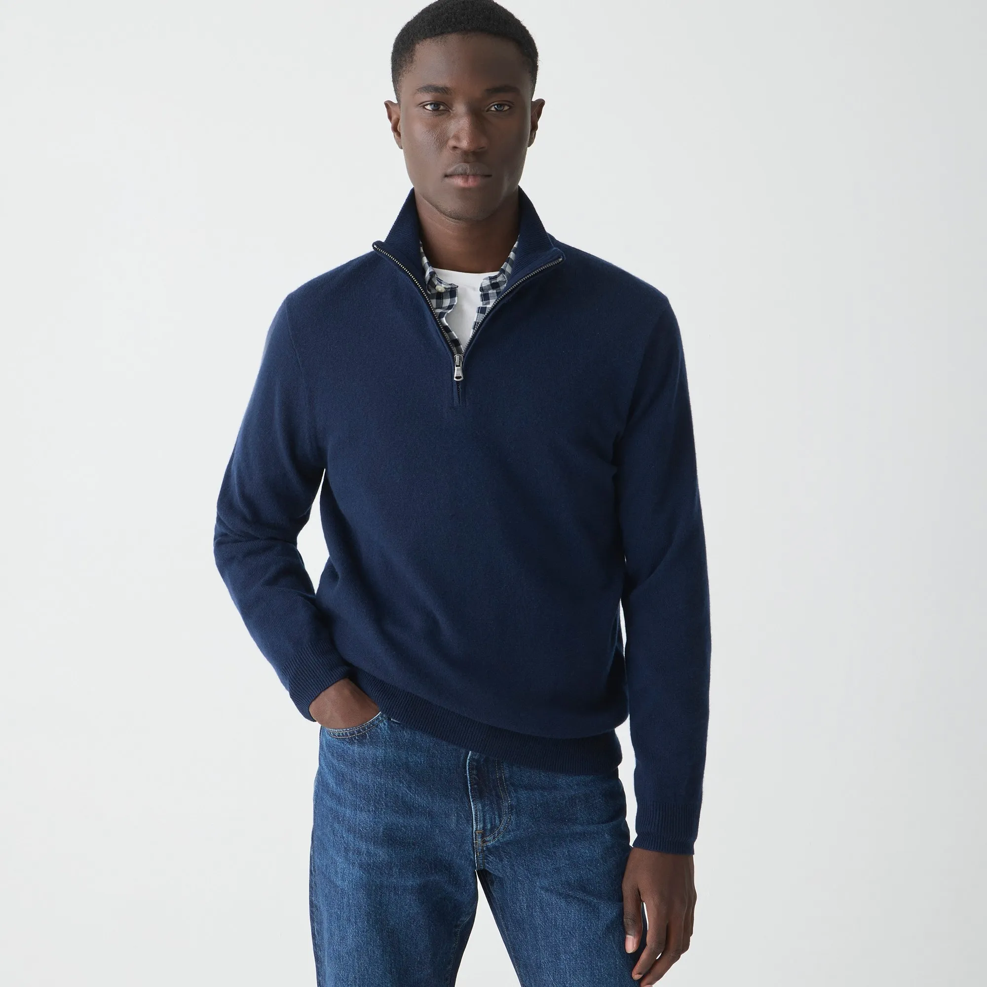 Cashmere half-zip sweater