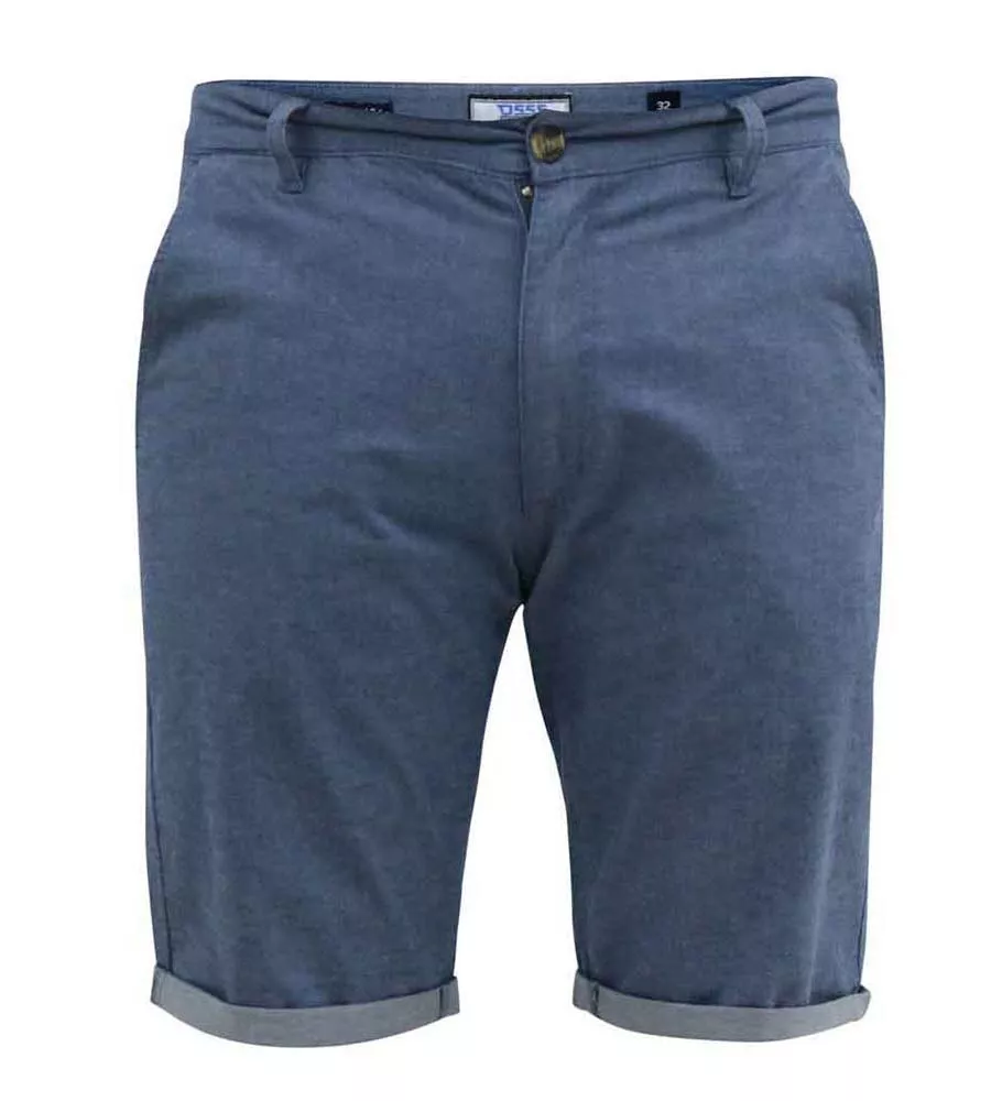 D555 Big Mens Blue Stretch Chambray Shorts (ALDERTON)