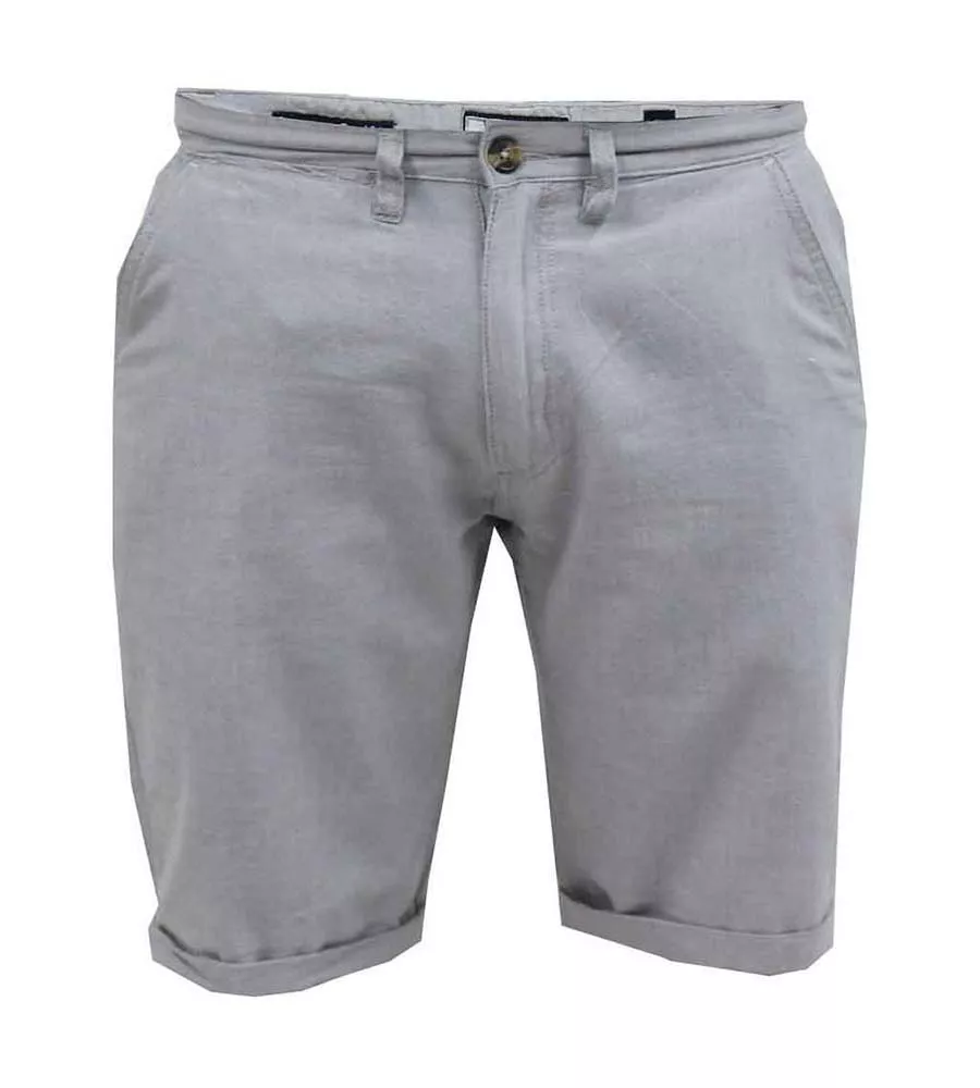 D555 Mens Grey Oxford Chino Shorts (NEWGATE)