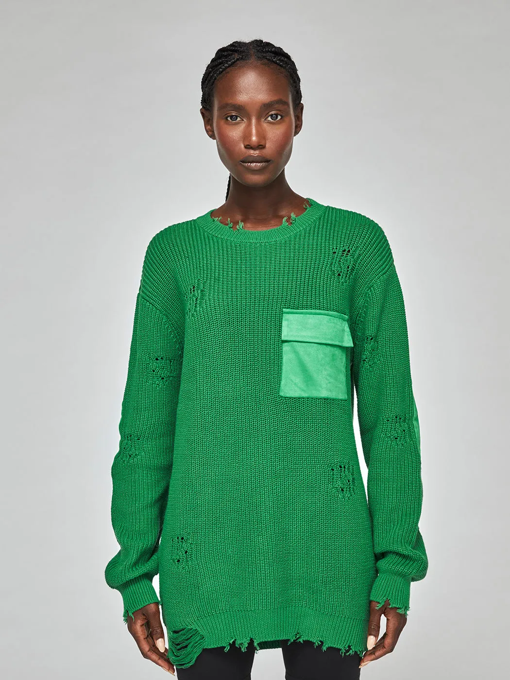 Devin Sweater - Amazon Green