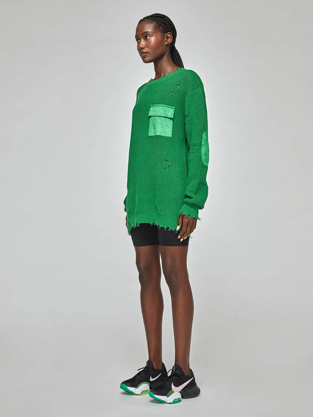 Devin Sweater - Amazon Green