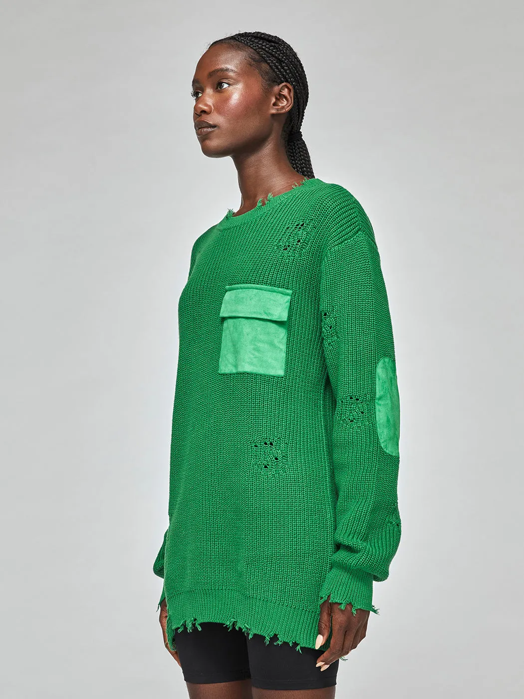 Devin Sweater - Amazon Green