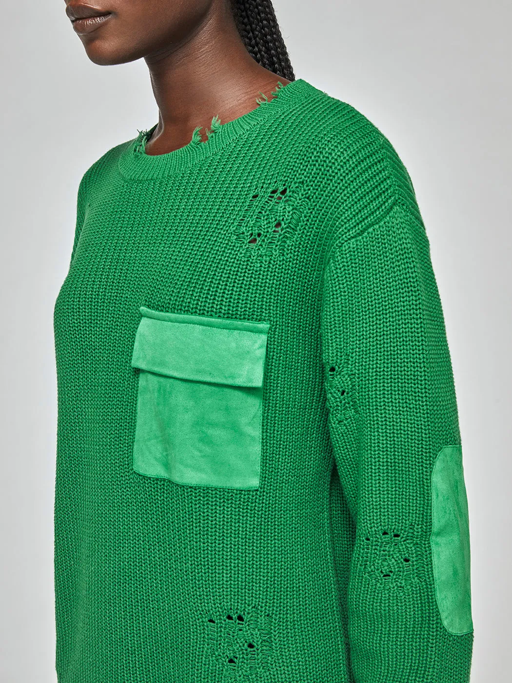 Devin Sweater - Amazon Green