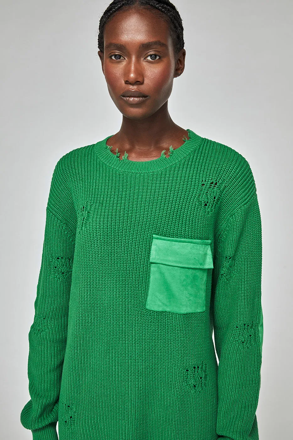 Devin Sweater - Amazon Green