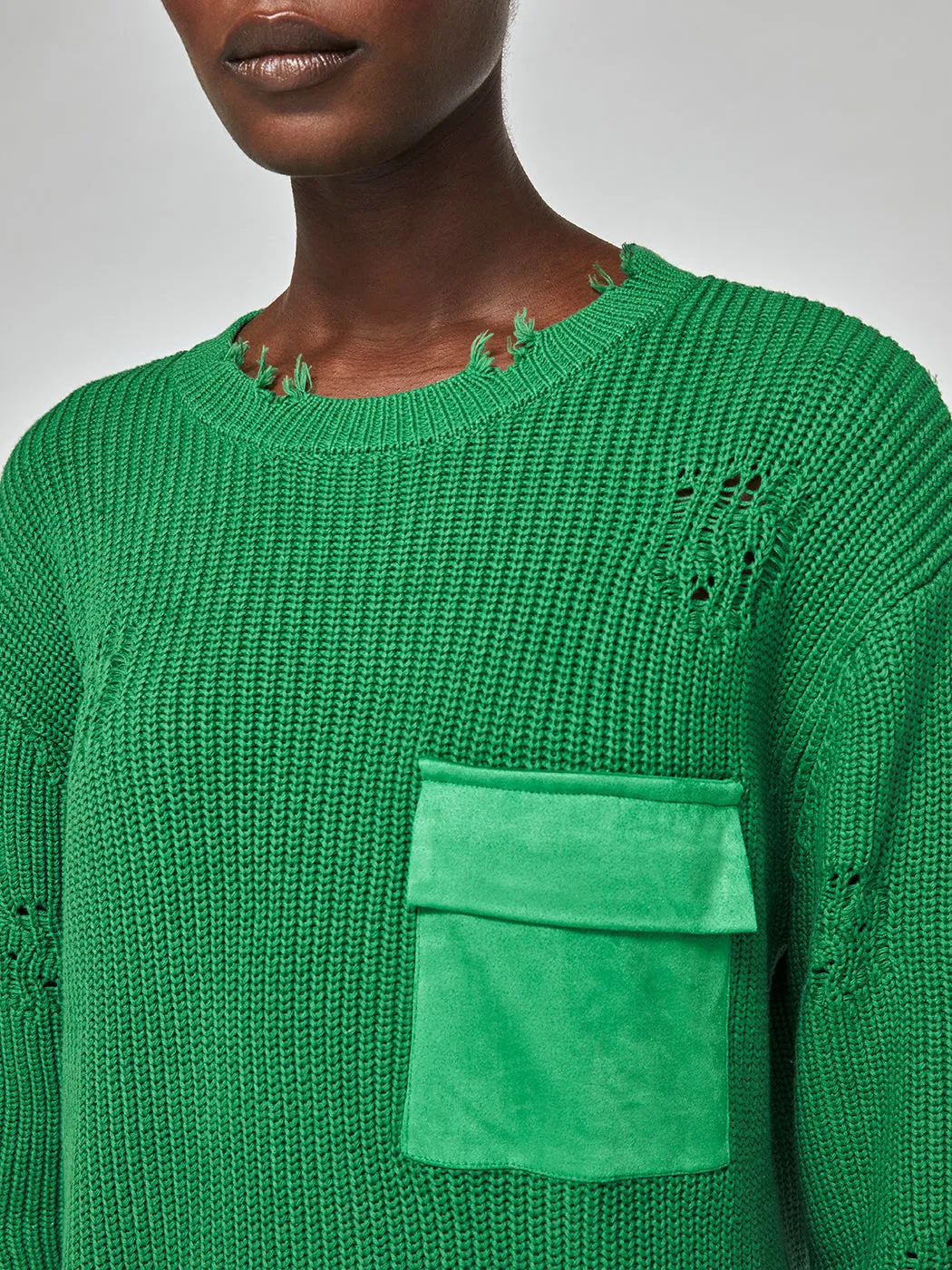 Devin Sweater - Amazon Green