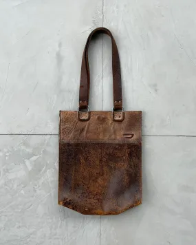 DIESEL 90'S BROWN LEATHER TOTE BAG