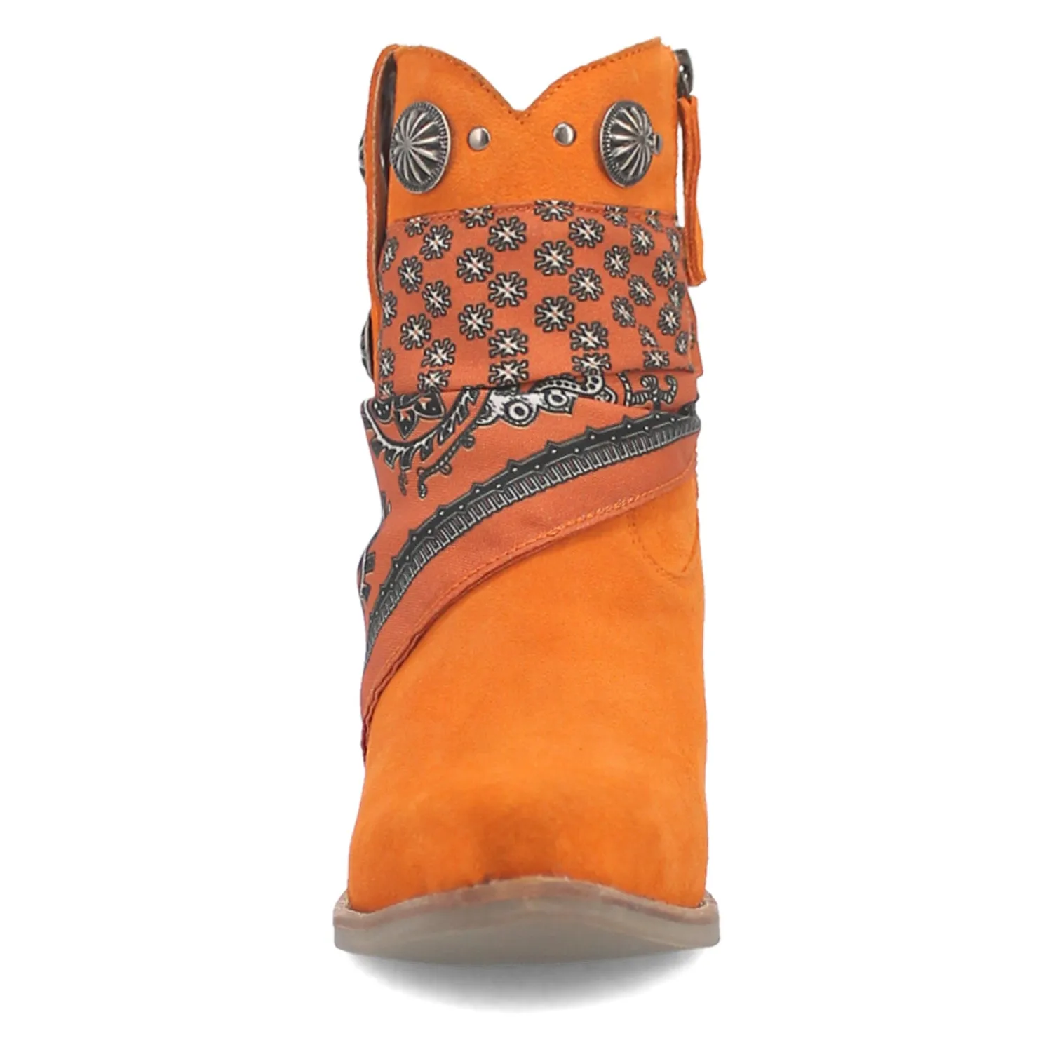 Dingo Womens Bandida Orange Suede Fashion Boots