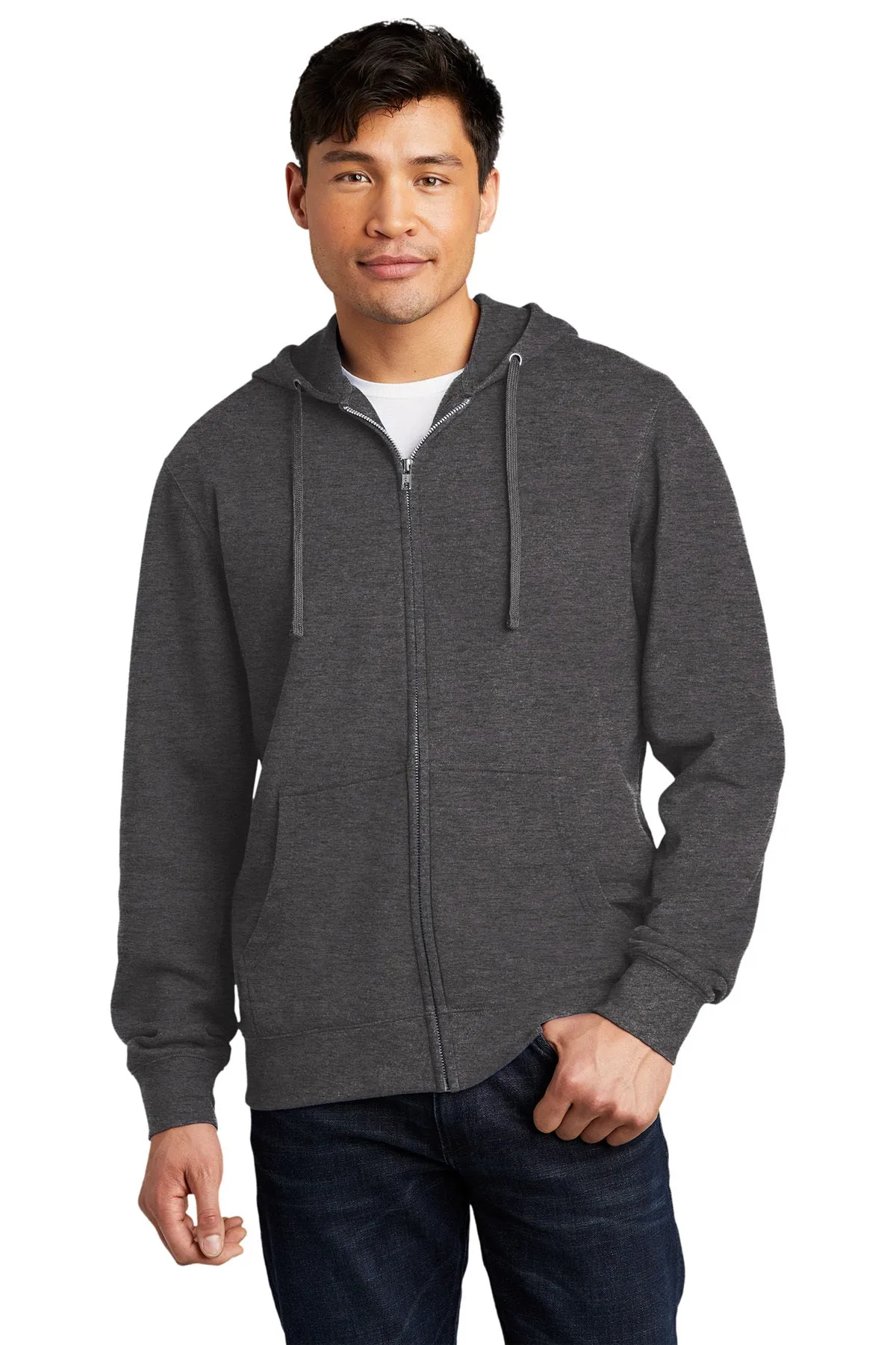 District VIT Cotton Fleece Full Zip Hoodie Sweatshirt