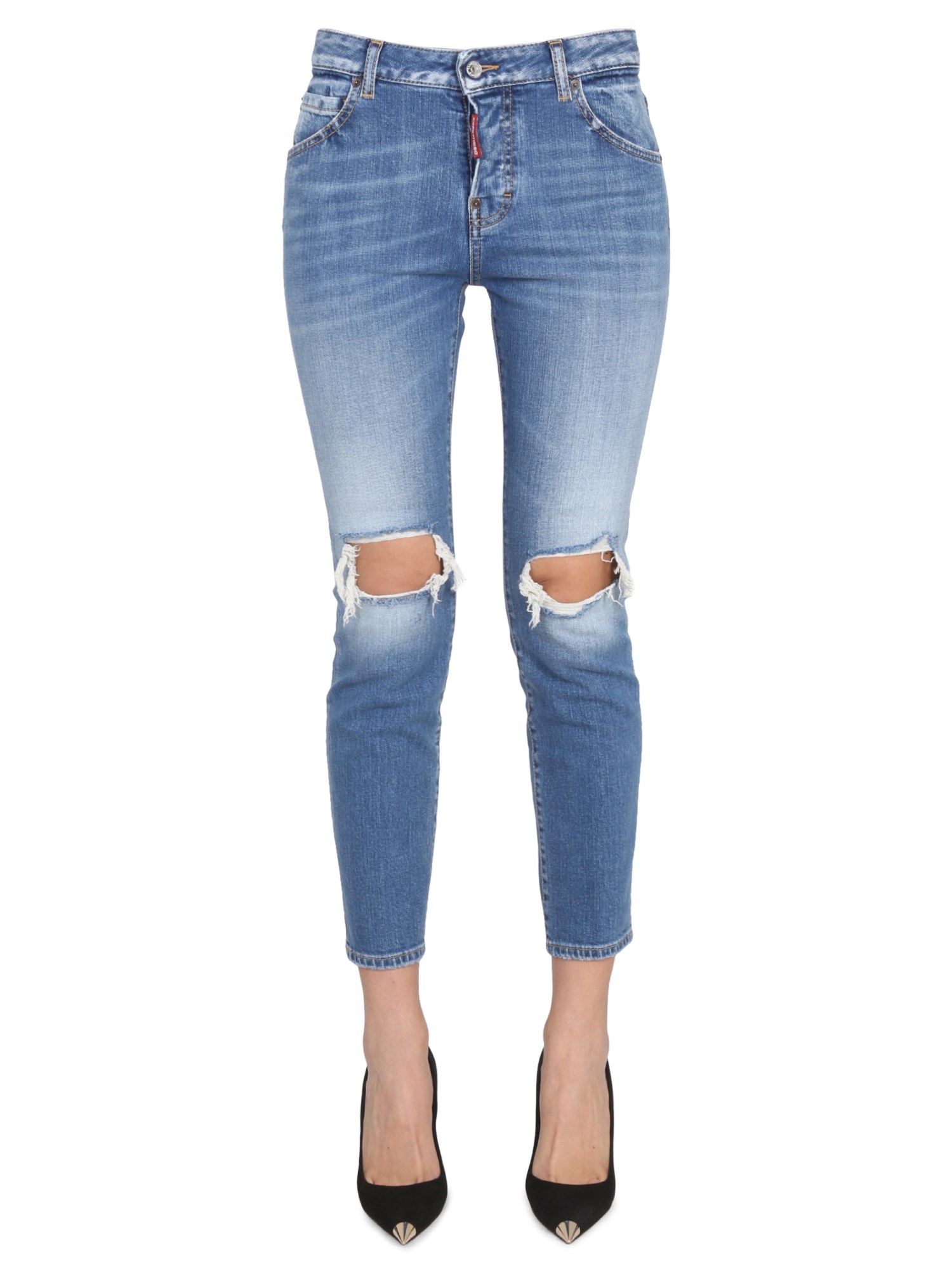 DSQUARED    COOL GIRL JEANS IN COTTON DENIM