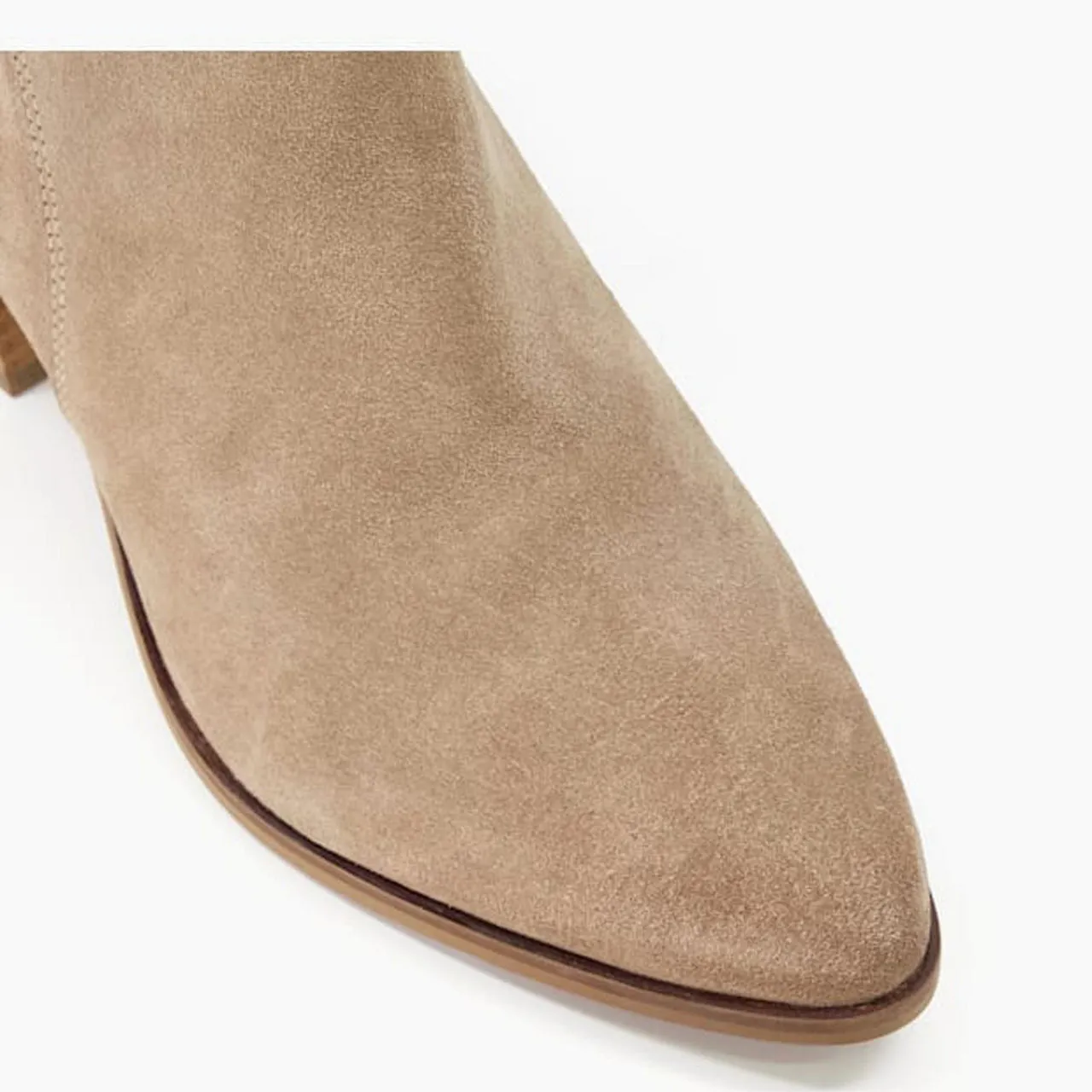 DUNE LONDON Parlor Heeled Suede Ankle Boots - Beige