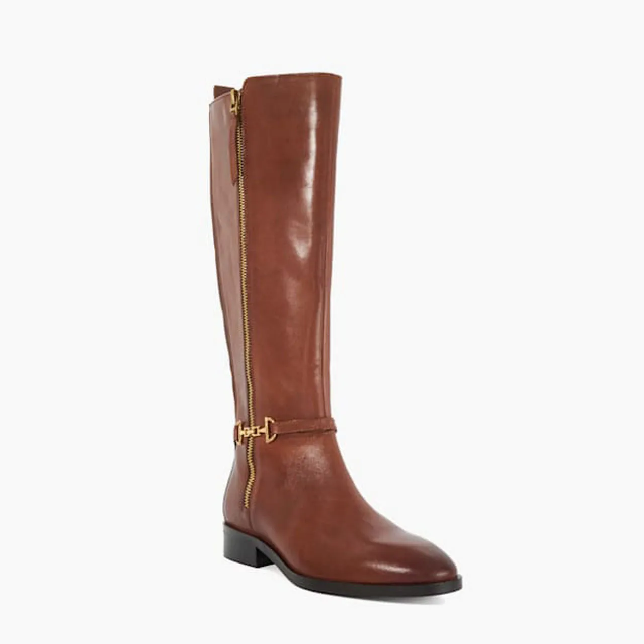 DUNE LONDON Taylyn Leather Knee-High Boots - Brown