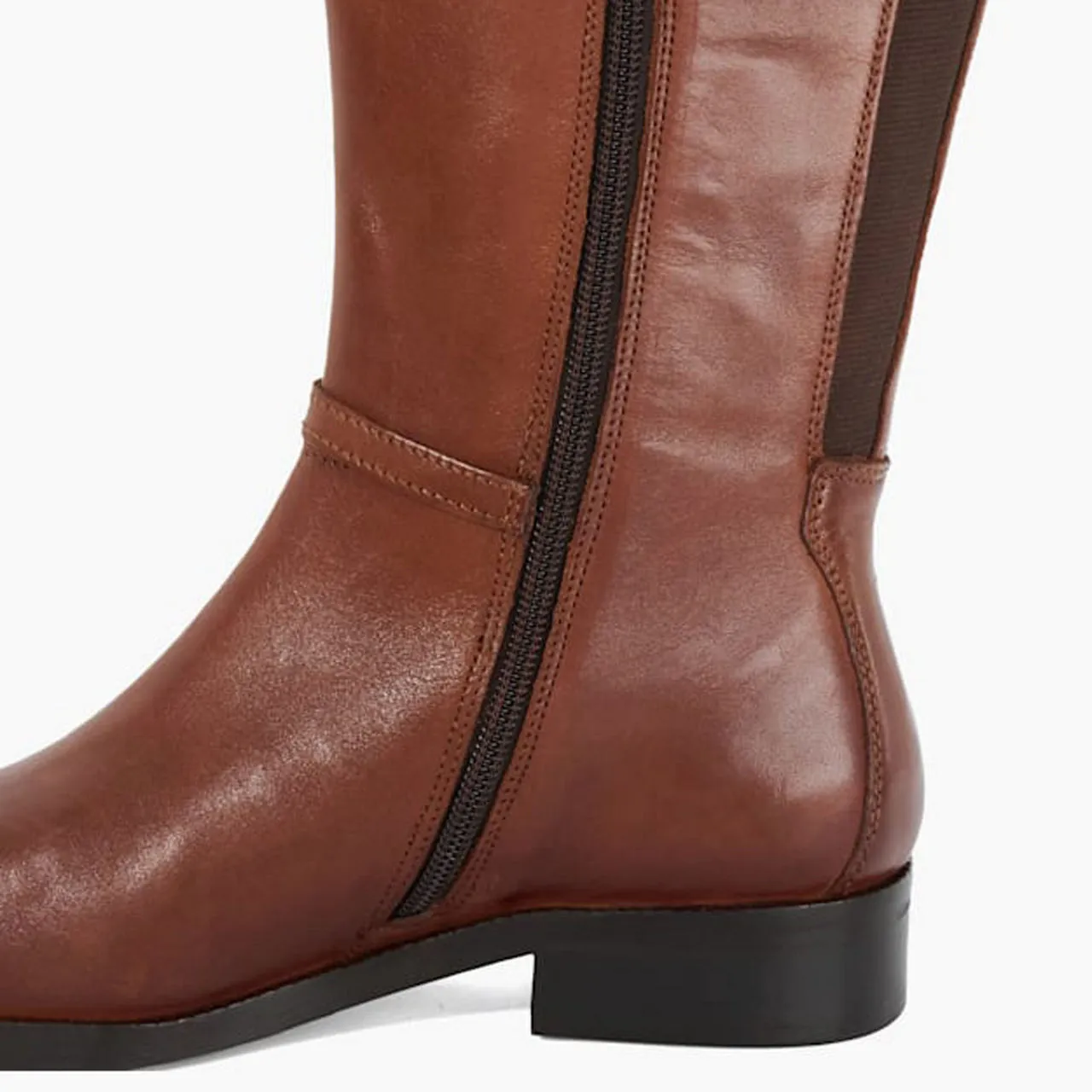 DUNE LONDON Taylyn Leather Knee-High Boots - Brown