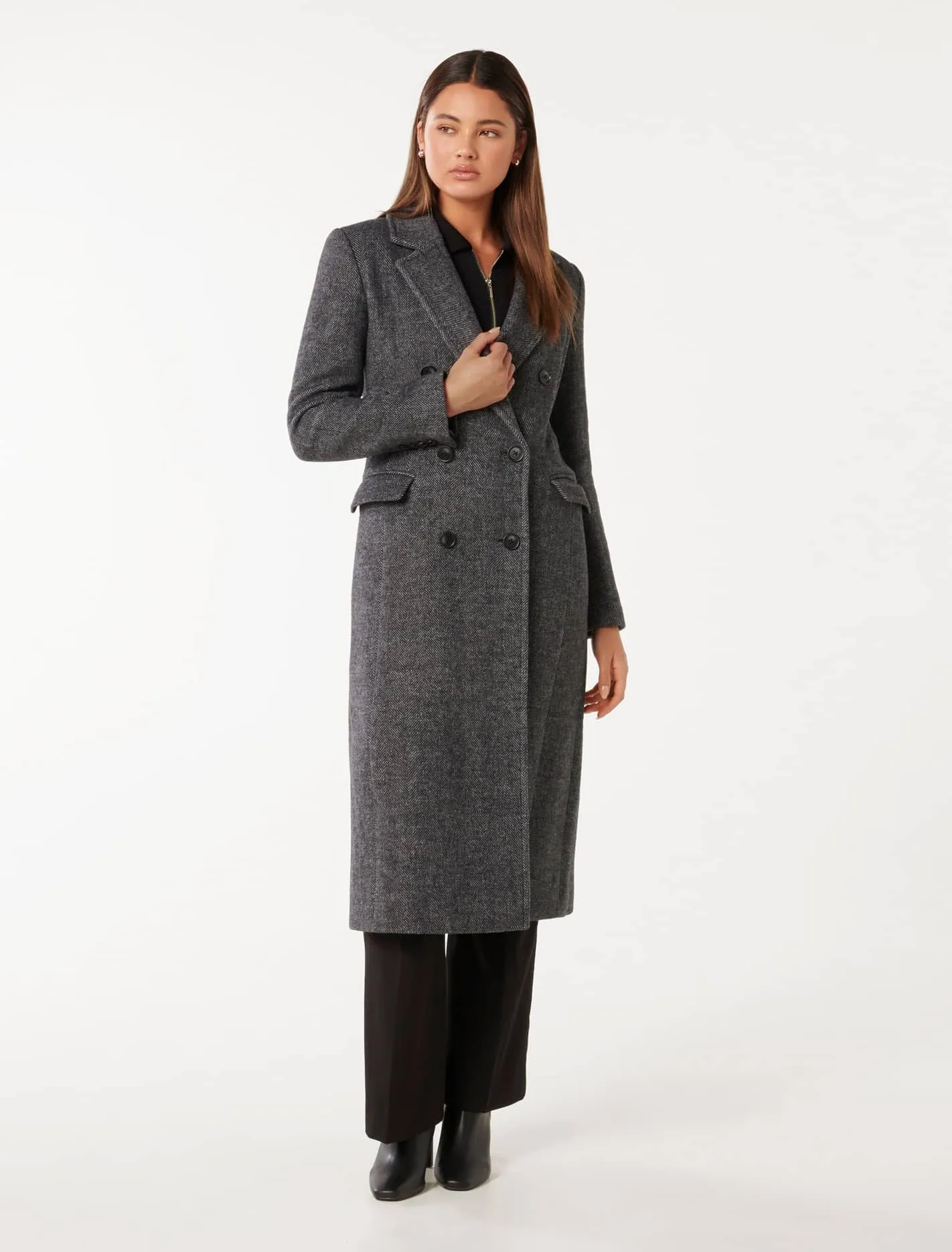 EverNew Sydney Double-Breasted Button Coat