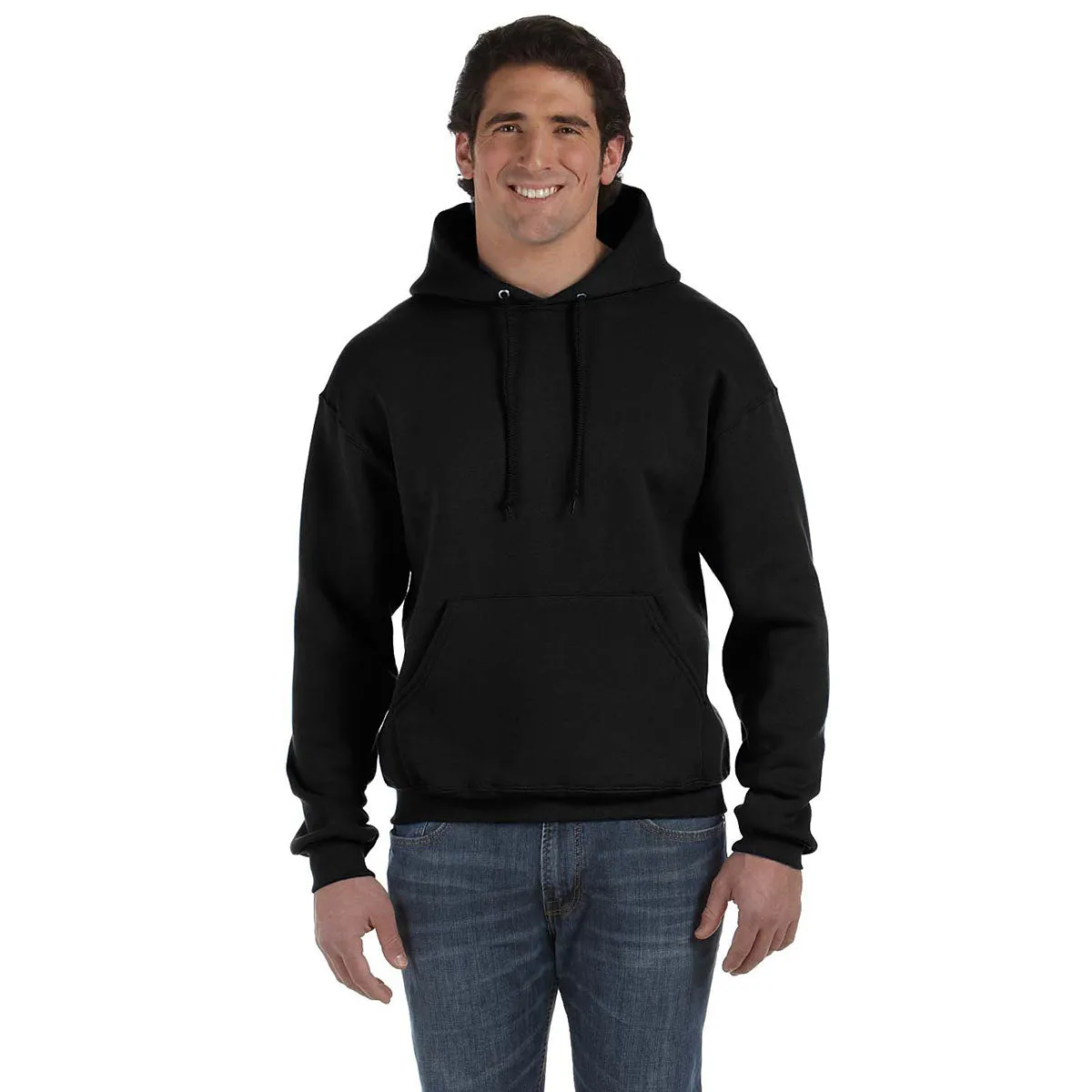 Fruit of the Loom Men's Black 12 oz. Supercotton Pullover Hood