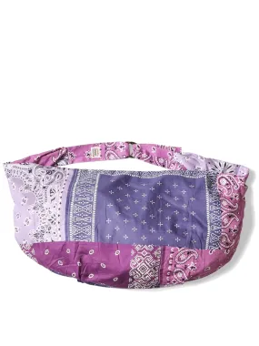 Gauze Bandana Patchwork Shoulder Bags Purple