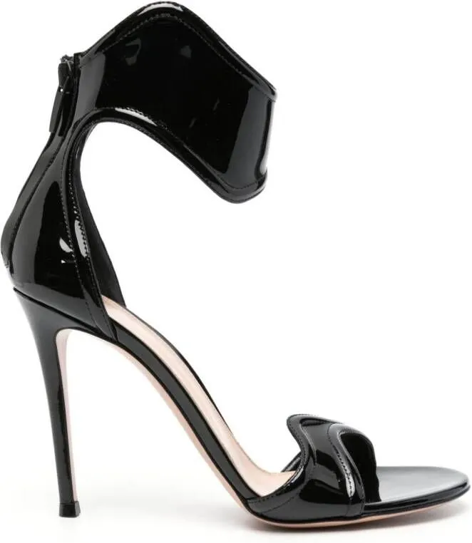 Gianvito Rossi Lucrezia 105mm leather sandals Black