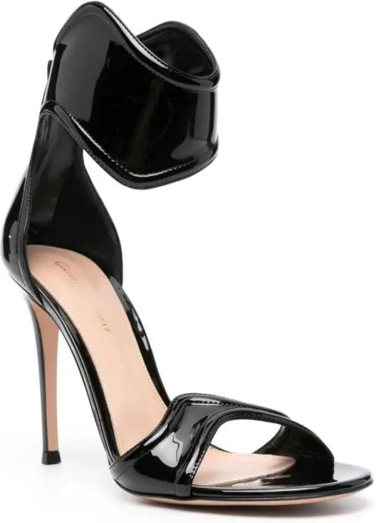 Gianvito Rossi Lucrezia 105mm leather sandals Black