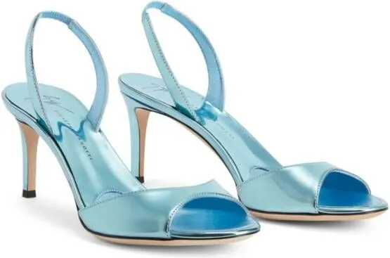 Giuseppe Zanotti Lilibeth 70mm slingback leather sandals Blue