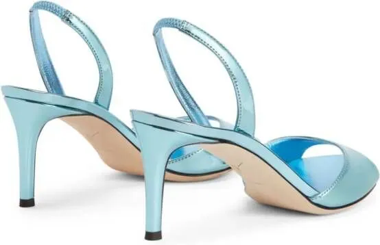 Giuseppe Zanotti Lilibeth 70mm slingback leather sandals Blue