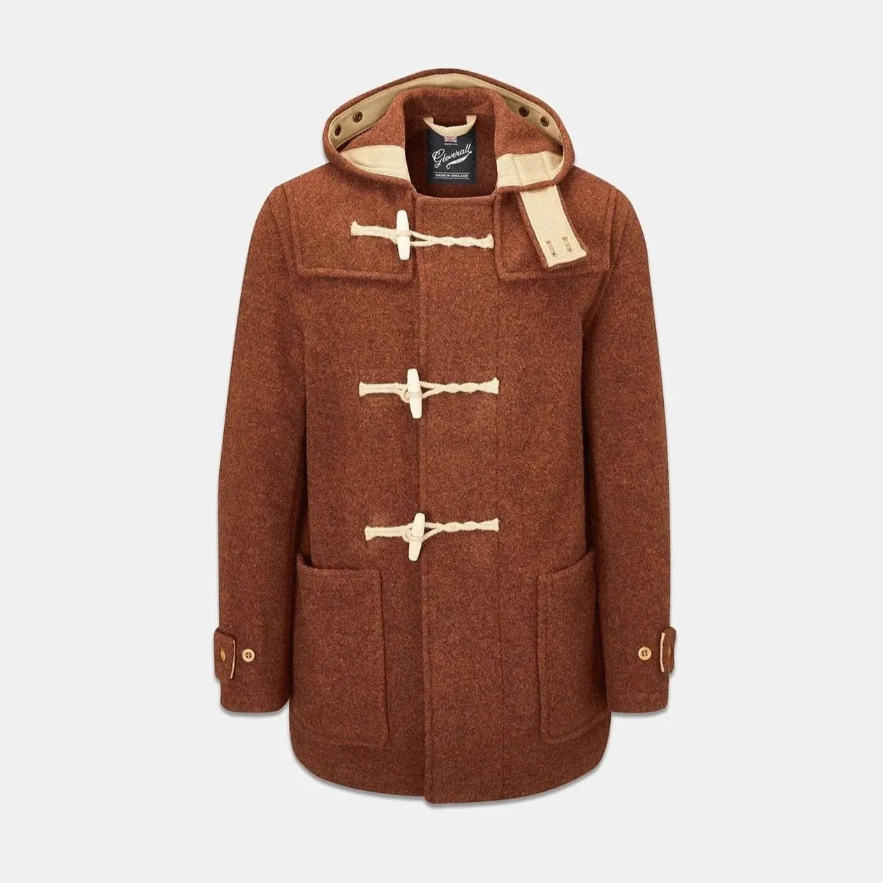 Gloverall Mid Monty Duffle Coat - Rust