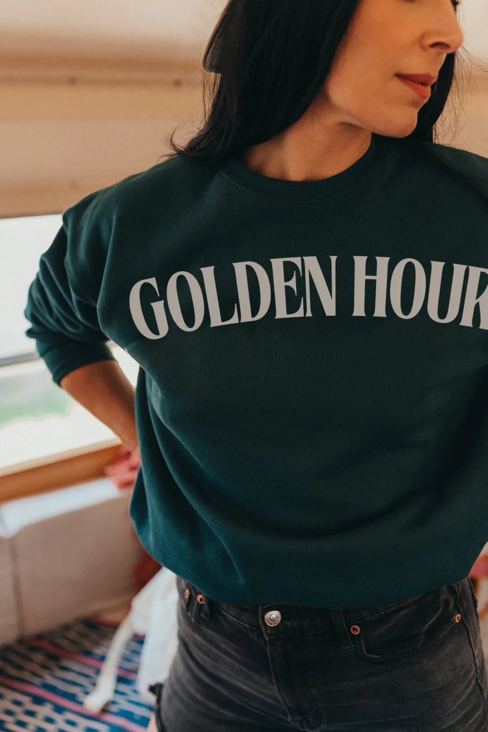 GOLDEN HOUR drop shoulder crew