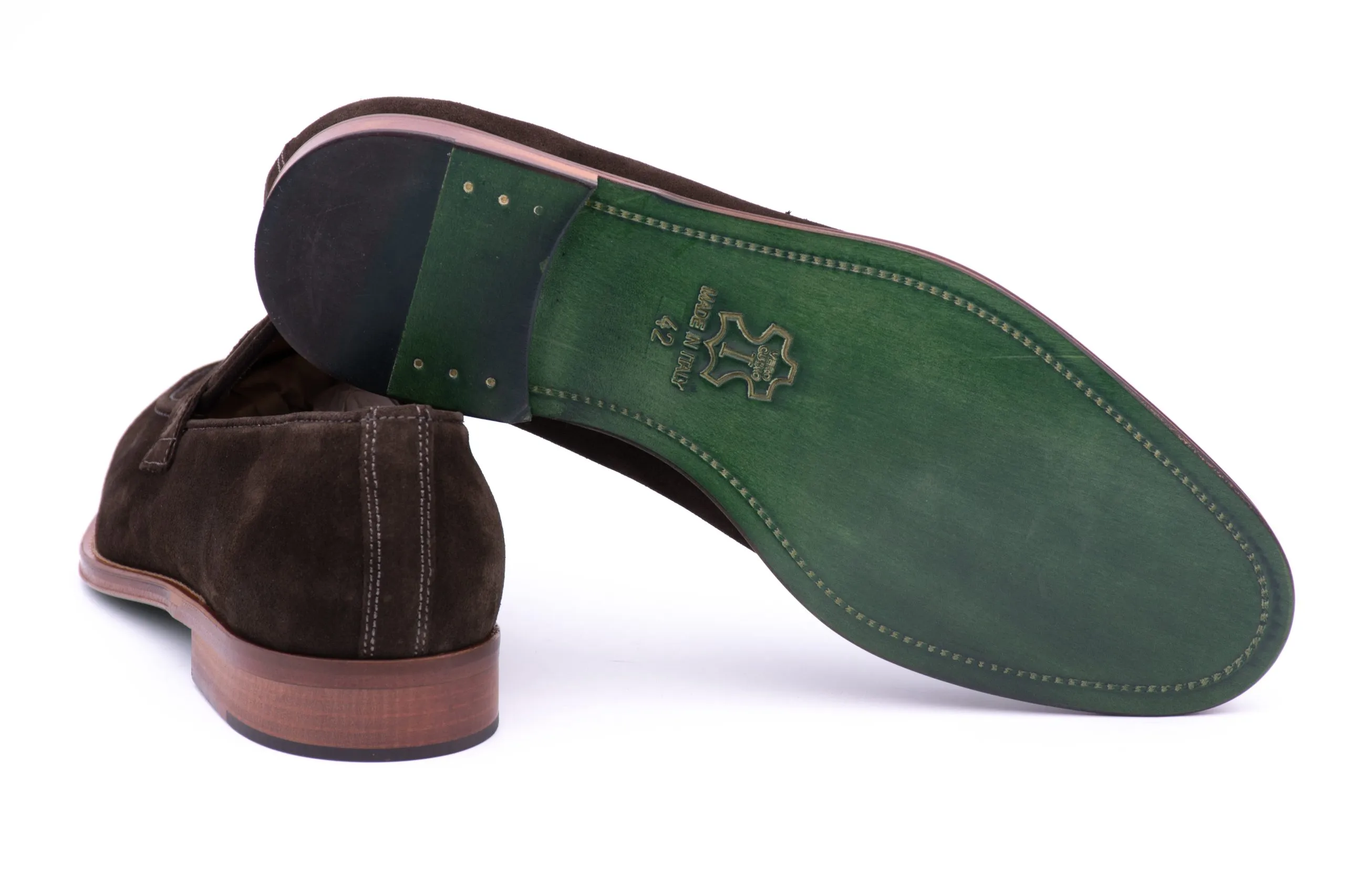 Green sole loop loafer