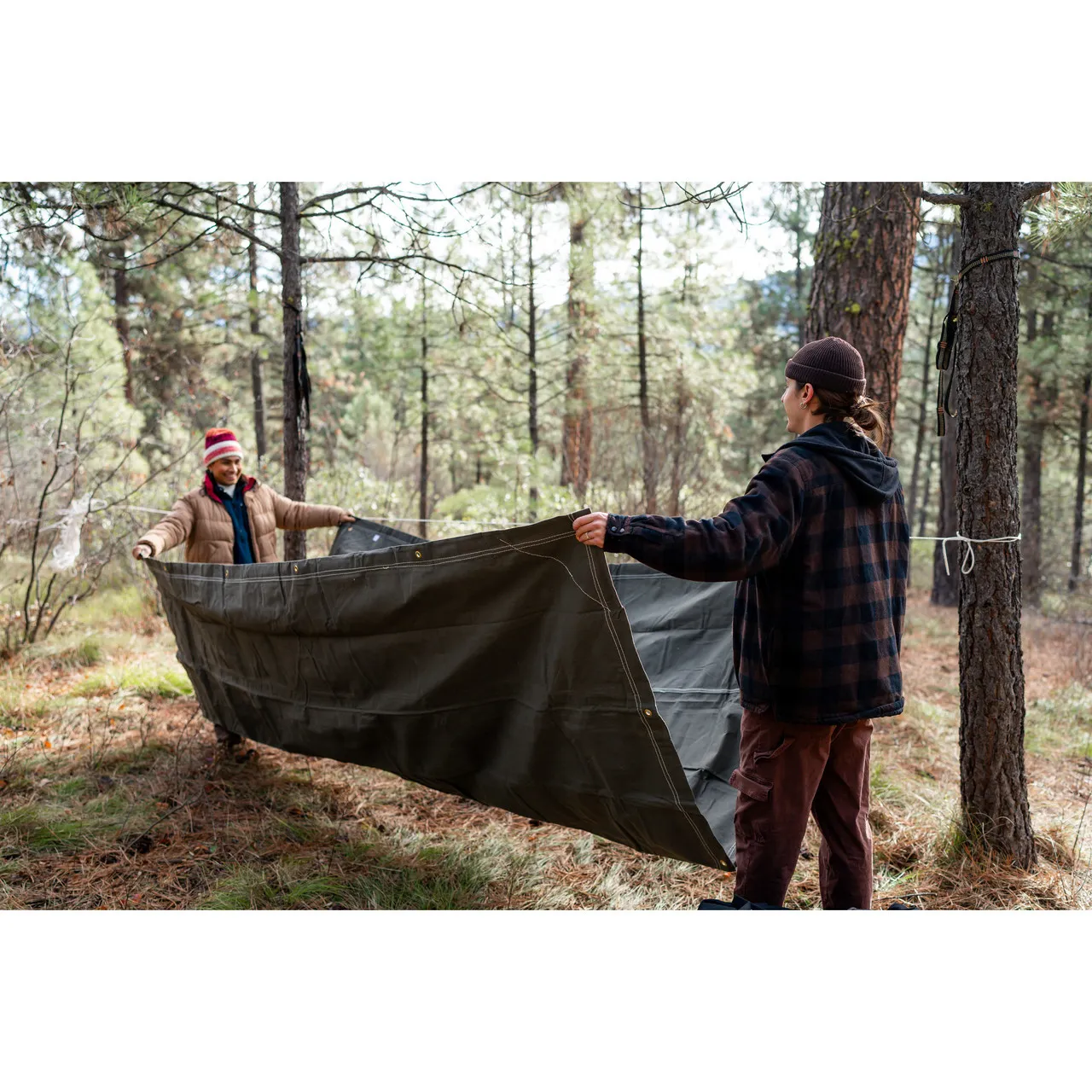 Heavy-Duty Canvas Tarp - O.D. Green - Stansport