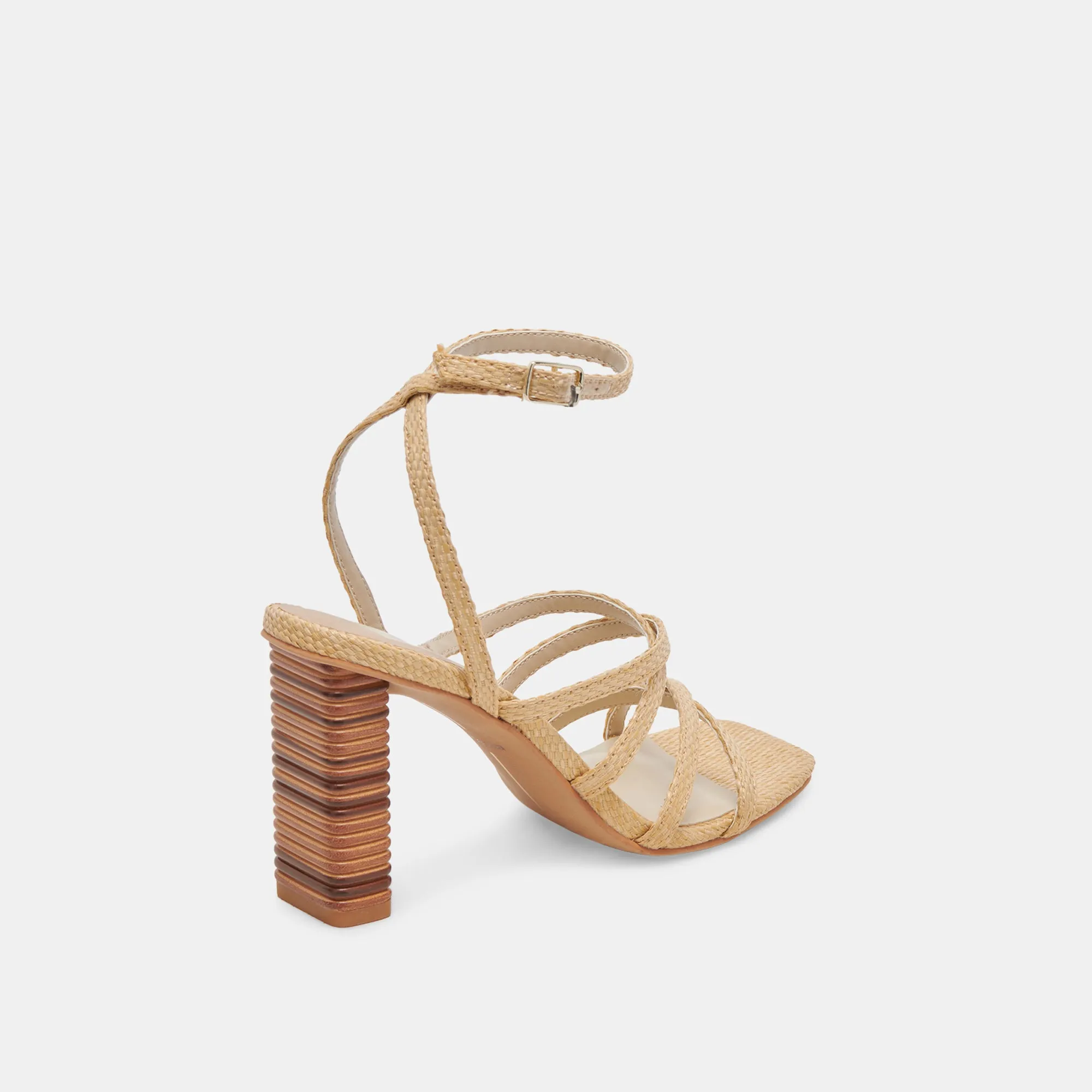 JENKO HEELS LT NATURAL RAFFIA