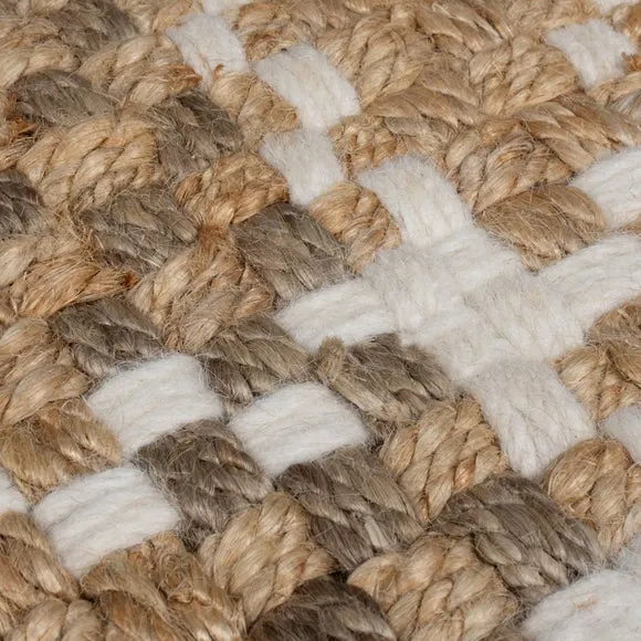 Jute Basketweave Checked Rug