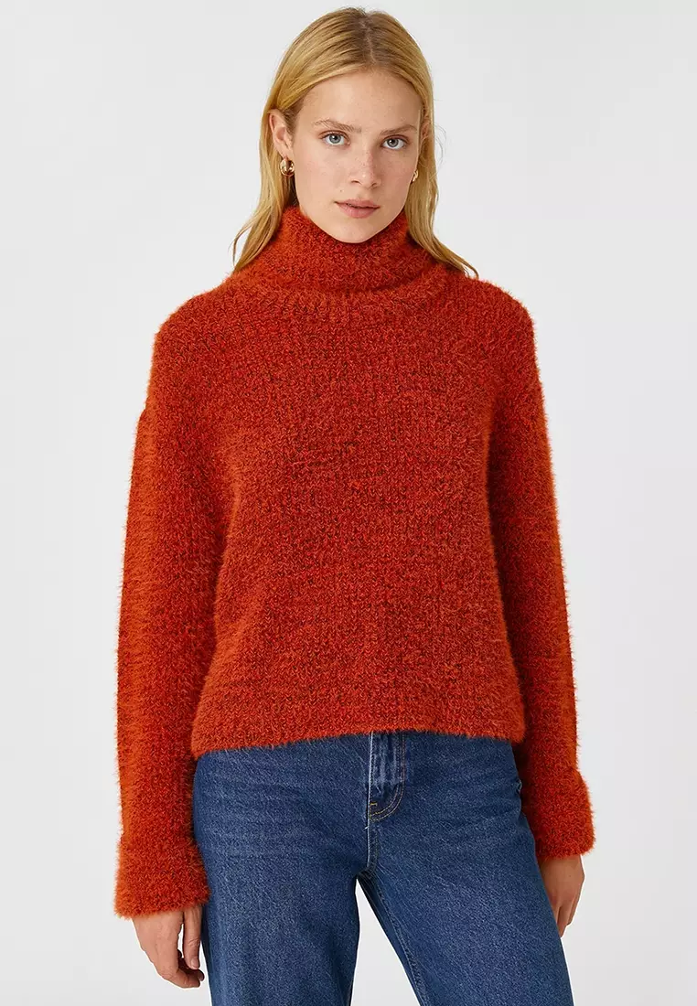 KOTON Plush Turtleneck Sweater