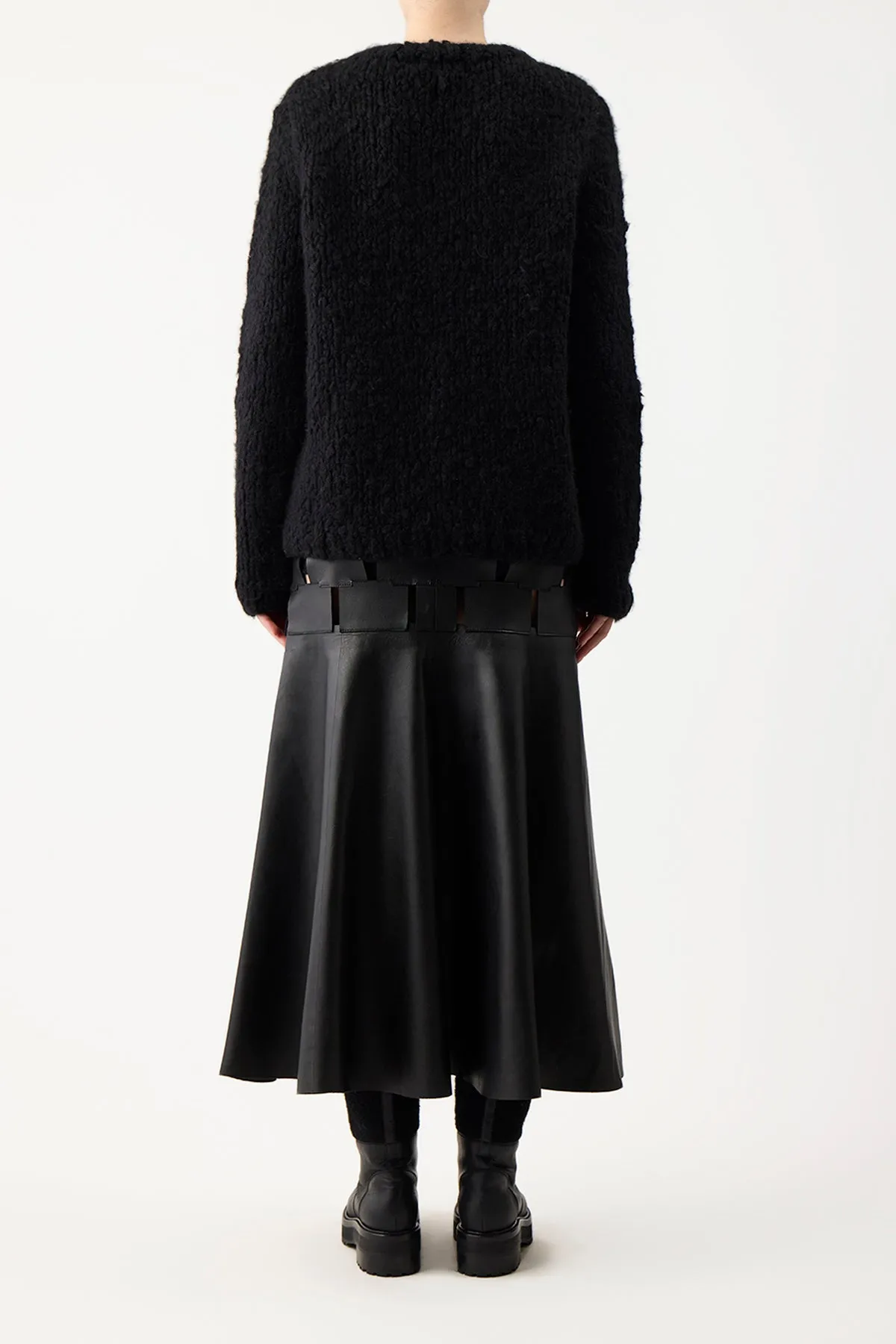 Lawrence Knit Sweater in Black Welfat Cashmere