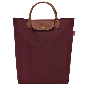 Le Pliage Original M Tote bag Burgundy - Canvas