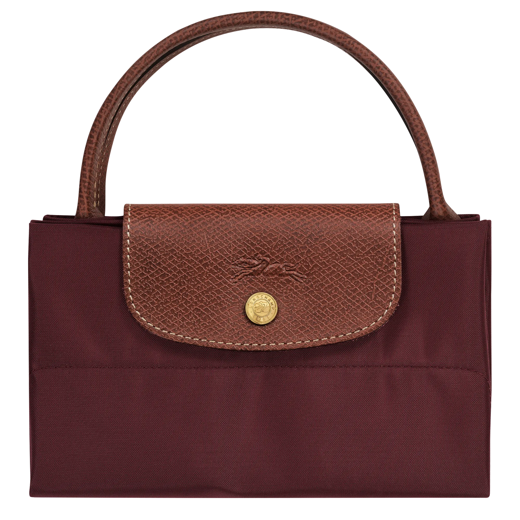 Le Pliage Original M Tote bag Burgundy - Canvas