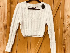 LIAA  WHITE KNITTED SWEATER